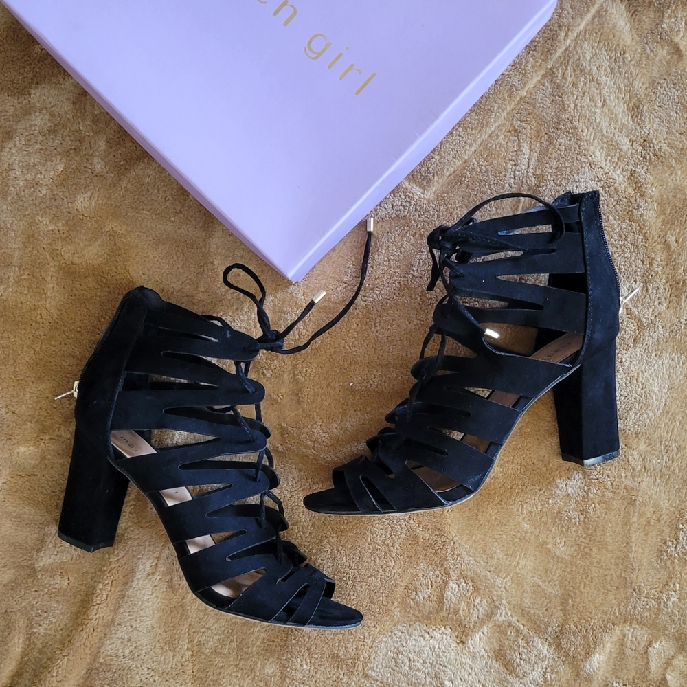 Strappy Black Heels